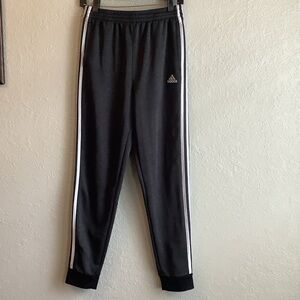 Adidas Kids Dark Gray Joggers with White Accents